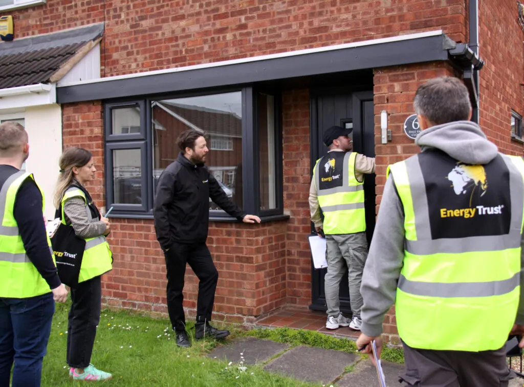 DEA Trainees out on Site with their Energy Trust Trainer